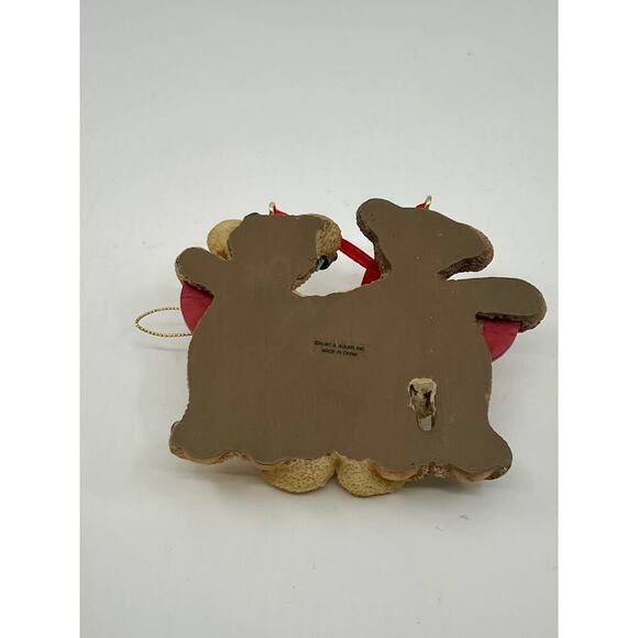 VTG Kurt S. Adler Inc “Holly Berries” Teddy Bears & Hearts Christmas Ornament - Picture 2 of 3